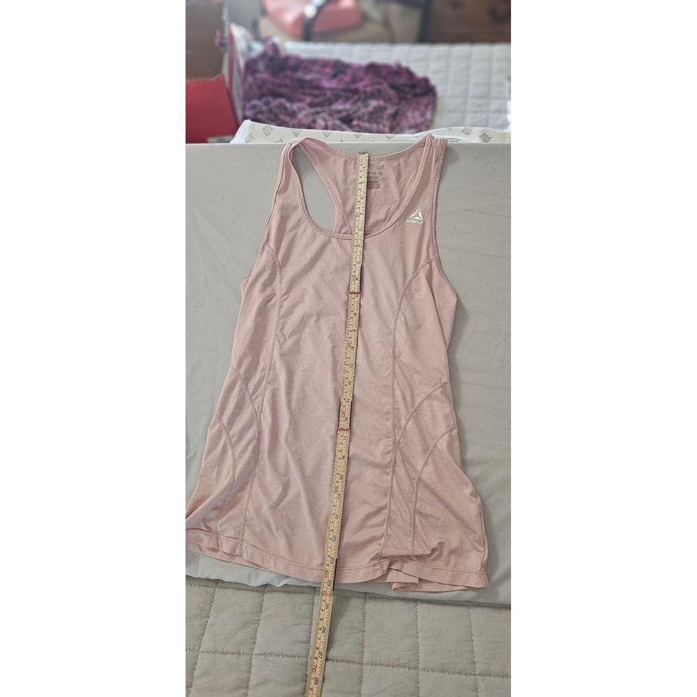 Reebok Womens Racerback Workout Tank Top Heather Pink Size Medium Activewear - Picture 5 of 6